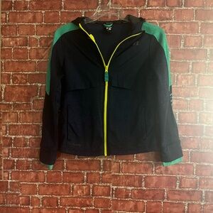 Russell Athletic Kids Navy Jacket with Teal Accents and Yellow Zipper (RM81)